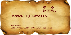 Dessewffy Katalin névjegykártya